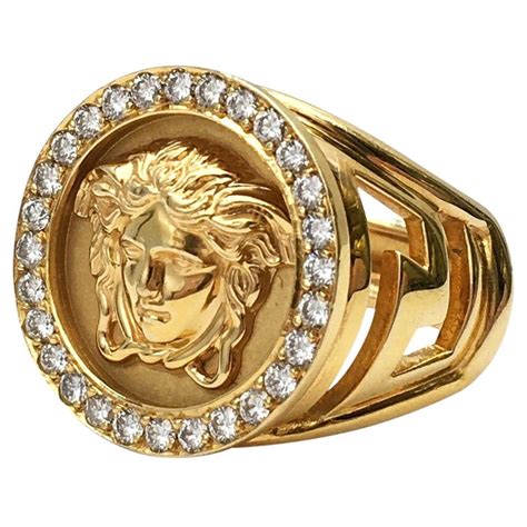 gold versace mens ring|farfetch Versace rings men.